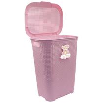 Cesto de Roupa 30L Organizador Lavanderia Cores Plastico Com Tampa Cesto de Roupa 30L Organizador Lavanderia Cores Plastico Com Tampa