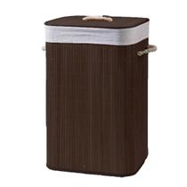 Cesto De Roupa Aspen Bambu Marrom 40X30X50Cm Rafimex