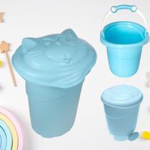 Cesto de Roupa com balde 11 litros lixeira pedal organizador