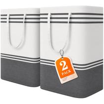Cesto de Roupa EpicTotes 75 L Impermeável Dobrável, Kit com 2