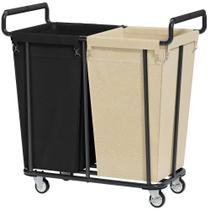 Cesto de Roupa Gewudraw com 2 Sacos e Carrinho com Rodas 360L Cesto de Roupa Gewudraw com 2 Sacos e Carrinho com Rodas 360L
