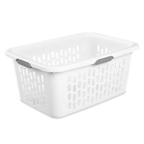 Cesto de Roupa Grande de Plástico Retangular 68x48x30cm Branco Cesto de Roupa Grande de Plástico Retangular 68x48x30cm Branco