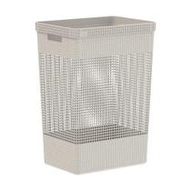 Cesto De Roupa Grid Bege 49 L Com Tampa 38 X 28 X 55,2 Cm Cesto De Roupa Grid Bege 49 L Com Tampa 38 X 28 X 55,2 Cm