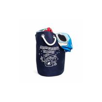 Cesto de Roupa Infantil Saco Lavanderia Azul Dobravel Kids Cesto de Roupa Infantil Saco Lavanderia Azul Dobravel Kids