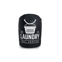 Cesto de Roupa Lavanderia Saco Dobravel Laundry Preto 15L Cesto de Roupa Lavanderia Saco Dobravel Laundry Preto 15L