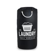 Cesto De Roupa Lavanderia Saco Laundry 25L Preto Secalux