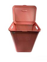 Cesto De Roupa Lixo Telado Com Tampa 72 Litros Rattam