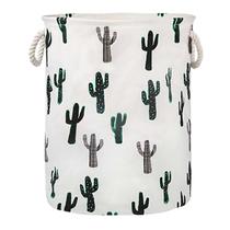 Cesto de Roupa Organizador Roupa Brinquedo Alças Corda Dobrável Cactus 60L Cesto de Roupa Organizador Roupa Brinquedo Alças Corda Dobrável Cactus 60L