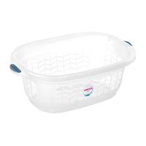 Cesto de Roupa Plástico 32 Litros Lavanderia Banheiro Branco - 260 Sanremo