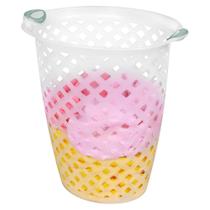 Cesto de Roupa Plástico Transparente 30L Oba Sanremo