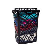 Cesto de Roupa Retangular 30Lts Eco Nature Preto - Jaguar