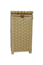 Cesto De Roupa Roupeiro Fibra Sintética C/Tampa Bege 41x20cm