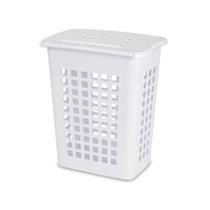 Cesto de Roupa Sterilite LiftTop Branco Retangular de Plástico Cesto de Roupa Sterilite LiftTop Branco Retangular de Plástico