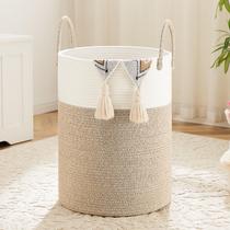 Cesto de Roupa Suja Artfeel - 80L - Feito de Corda de Algodão Trançado Cesto de Roupa Suja Artfeel - 80L - Feito de Corda de Algodão Trançado