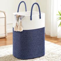 Cesto de roupa suja Artfeel Woven Cotton Rope 80L (azul) Cesto de roupa suja Artfeel Woven Cotton Rope 80L (azul)