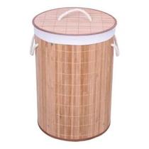 Cesto de Roupa Suja Bambu Redondo- Organização com Design Natural Cesto de Roupa Suja Bambu Redondo- Organização com Design Natural