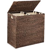Cesto de Roupa Suja Best Choice Products - Grande e Duplo com Tampa Cesto de Roupa Suja Best Choice Products - Grande e Duplo com Tampa