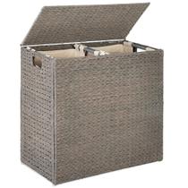 Cesto de roupa suja Best Choice Products Large Double 61x32x61cm