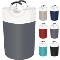 Cesto de roupa suja BlissTotes 75L em tecido impermeável cinza Cesto de roupa suja BlissTotes 75L em tecido impermeável cinza