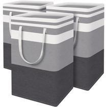 Cesto de roupa suja BlissTotes, pacote com 3 unidades, independente, impermeável, 88L