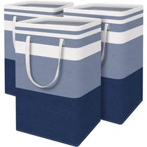 Cesto de roupa suja BlissTotes, pacote com 3 unidades, independente, impermeável, 88L