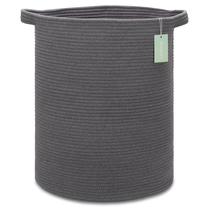 Cesto de Roupa Suja BOSROTY - Grande (72L) com Corda de Algodão - Cinza Escuro Cesto de Roupa Suja BOSROTY - Grande (72L) com Corda de Algodão - Cinza Escuro