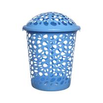 Cesto de Roupa Suja de Lavanderia 30 Litros Com Tampa Infantil Telado Organizador Alto Para Crianças