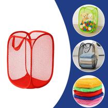 Cesto De Roupa Suja De Lavanderia Dobrável Prático De Nylon Cesto De Roupa Suja Organizador