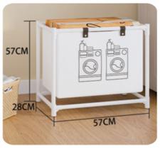 Cesto De Roupa Suja Desmontável Triplo/Simples Para Lavanderia Quarto