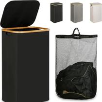 Cesto de Roupa Suja Dobrável 100 Litros - Com Tampa e Bolsa Interna Removível Cesto de Roupa Suja Dobrável 100 Litros - Com Tampa e Bolsa Interna Removível