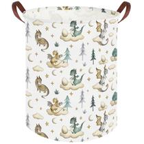 Cesto de roupa suja dobrável de 50x40 cm Dinosaur Hamper FXOCSHE Cesto de roupa suja dobrável de 50x40 cm Dinosaur Hamper FXOCSHE