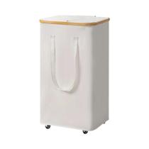 Cesto de Roupa Suja Dobrável de Grande Capacidade (60L/100L), Retangular com Rodas e Forro Removível Cesto de Roupa Suja Dobrável de Grande Capacidade (60L/100L), Retangular com Rodas e Forro Removível
