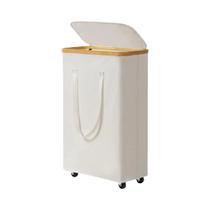 Cesto de Roupa Suja Dobrável de Grande Capacidade (60L/100L), Retangular com Rodas e Forro Removível Cesto de Roupa Suja Dobrável de Grande Capacidade (60L/100L), Retangular com Rodas e Forro Removível
