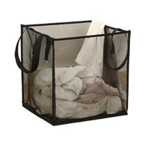 Cesto De Roupa Suja Dobrável De Grande Capacidade Em Malha Quadrada, Durável E Respirável Cesto De Roupa Suja Dobrável De Grande Capacidade Em Malha Quadrada, Durável E Respirável