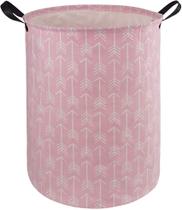 Cesto de roupa suja DUYIY redondo 40x30cm de algodão com alças