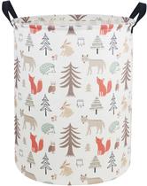 Cesto de roupa suja Essme em tela dobrável 40x50 cm cinza