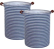 Cesto de roupa suja Essme Kids, pacote com 2 unidades, dobrável, 40x50 cm, azul marinho