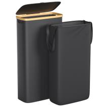 Cesto de roupa suja Foluck Slim 60L impermeável dobrável preto