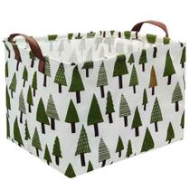 Cesto de roupa suja FXOCSHE 38x25x23 cm Cesto de tecido verde