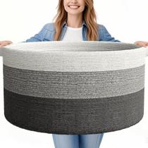 Cesto de roupa suja GOPAS 63x41 cm Corda de algodão extra grande