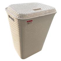 Cesto De Roupa Suja Grande 72L Resistente Lavanderia Tampa Organizador Banheiro Roupas Família