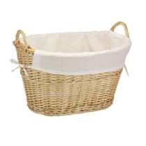Cesto de roupa suja Household Essentials Wicker Willow com forro Cesto de roupa suja Household Essentials Wicker Willow com forro