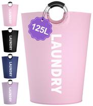 Cesto de roupa suja IHOMAGIC Dirty Clothes 125L impermeável rosa