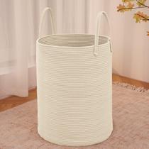 Cesto de roupa suja JMVicyroam 80L Woven Algodão Rope Bege Cesto de roupa suja JMVicyroam 80L Woven Algodão Rope Bege