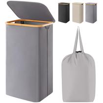 Cesto de roupa suja Lifewit 100L com tampa e bolsa removível cinza Cesto de roupa suja Lifewit 100L com tampa e bolsa removível cinza