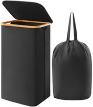 Cesto de roupa suja Lifewit 100L com tampa e bolsa removível preta Cesto de roupa suja Lifewit 100L com tampa e bolsa removível preta