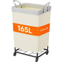 Cesto de roupa suja Lifewit 165L Rolling Hamper Steel Frame Cesto de roupa suja Lifewit 165L Rolling Hamper Steel Frame