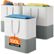 Cesto de roupa suja Lifewit 3 x 100L impermeável dobrável