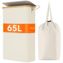 Cesto de roupa suja Lifewit 65L com tampa e bolsa removível branca