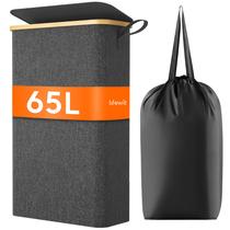 Cesto de roupa suja Lifewit 65L com tampa e bolsa removível cinza escuro Cesto de roupa suja Lifewit 65L com tampa e bolsa removível cinza escuro